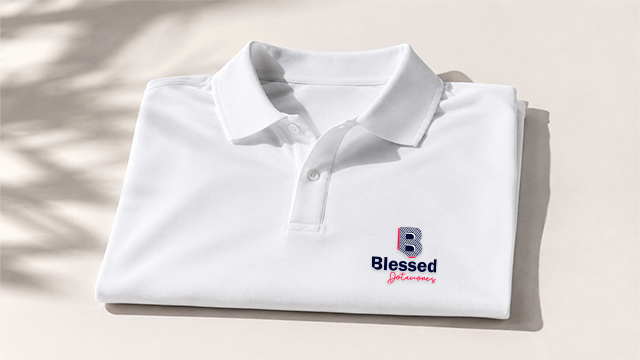 Polo con logo bordado por Blessed